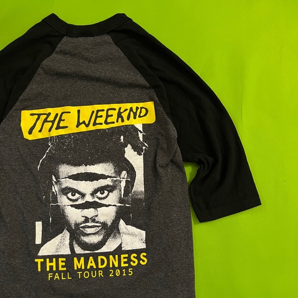 Small The Weeknd XO Madness Fall Tour 2015 Gray Baseball T Shirt - Picture 1 of 6